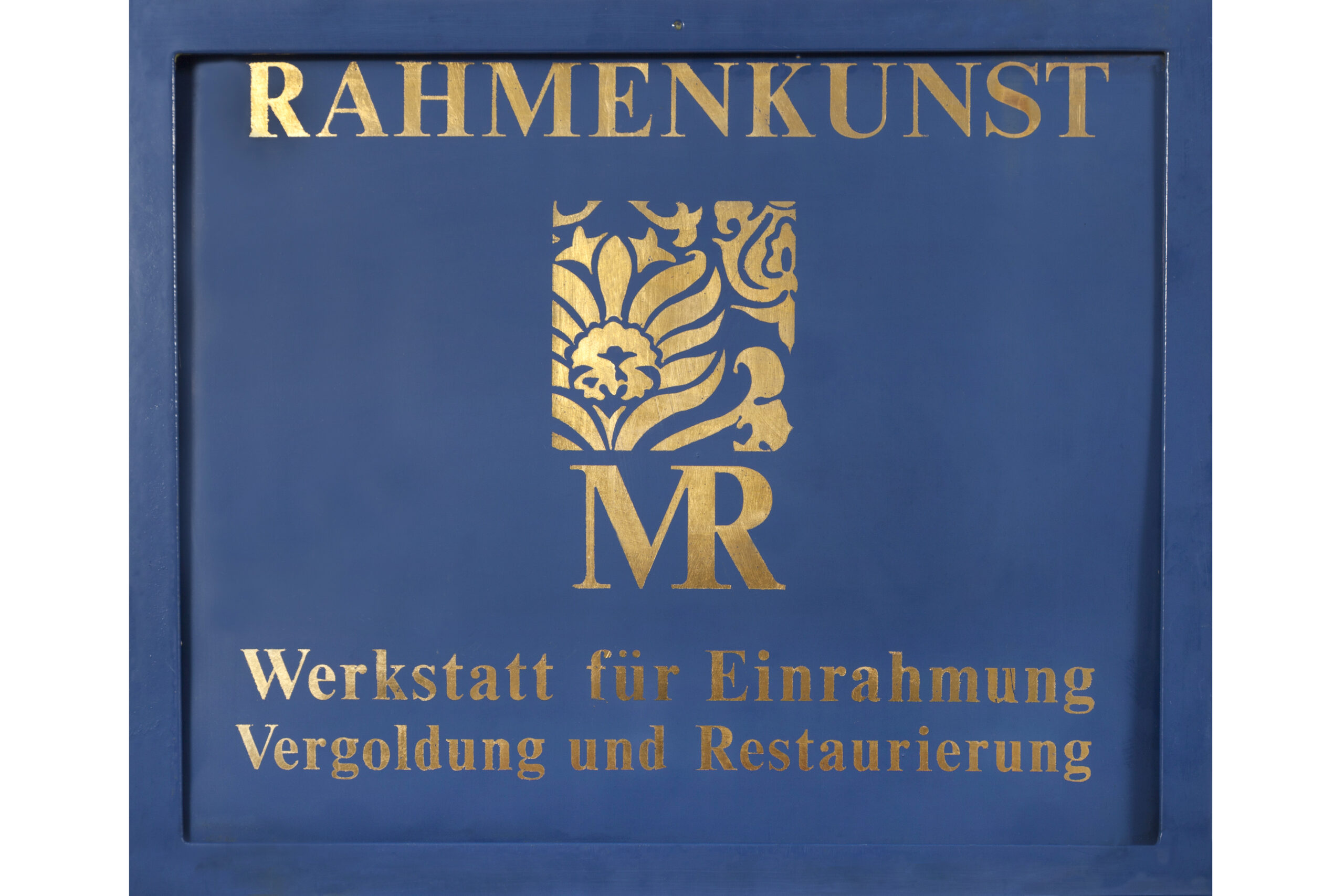 Werkstatt Schild Rahmenkunst MR